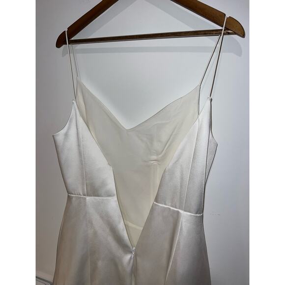Reformation Icelynn Satin Dress Ivory NWT size 6 - Picture 4 of 15